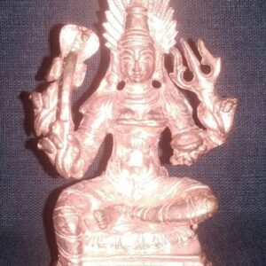 Goddess Shakti / Karumari Amman / Chowdeswari / Mariamman Idol In Pure Solid Copper