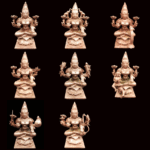 Ashta Laxmi Set In Pure Solid Copper - 3.5 inches