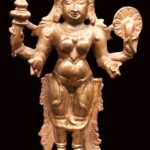 KolhaPur Mahalaxmi (Ambabai) Idol in Pure Solid Copper - 4.5 inches