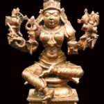 Goddess Shakti - Parvati Idol in Pure Solid Copper - 4.5 inches