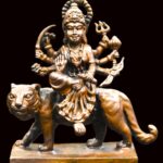 Durga Idol In Pure Solid Copper - 3 inches