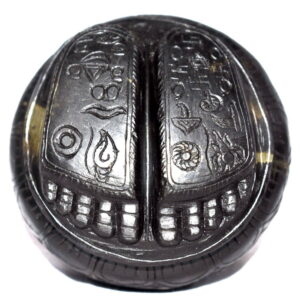Vishnu Charan Paduka on Natural Golden Shaligram