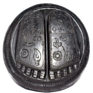 Lord Krishna Charan Paduka On Natural Golden Sudarshan Shaligram