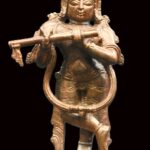 Lord Krishna Idol In Pure Solid Copper - 4.25 inches