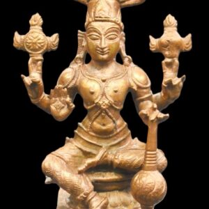 Lord Vishnu Idol In Pure Solid Copper - 5 Inches