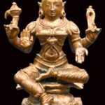Goddess Bhuvaneshwari Idol in Pure Solid Copper - 4.5 inches