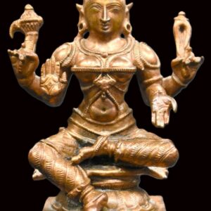 Goddess Bhuvaneshwari Idol in Pure Solid Copper - 4.5 inches