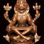 Yoga Narsimha Idol In Pure Solid Copper - 3 inches