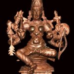 Goddess Shakti - Durga Idol in Pure Solid Copper - 5 inches