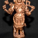 Lord Kaal Bhairav In Pure Solid Copper - 4 inches
