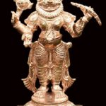 Bhadra Narasimha In Pure Solid Copper - 6 inches