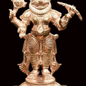 Bhadra Narasimha In Pure Solid Copper - 6 inches