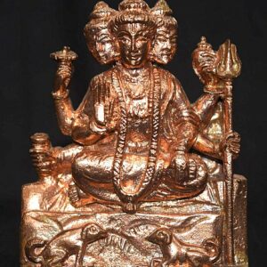 Dattatreya Idol In Pure Solid Copper - 3 inches