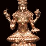 Sharada Devi Idol In Pure Solid Copper - 5 Inches
