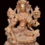 Goddess Tara Devi Idol In Pure Solid Copper - 2 inches